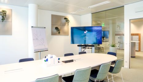 An empty modern meeting room