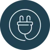 Icon of an electrical plug